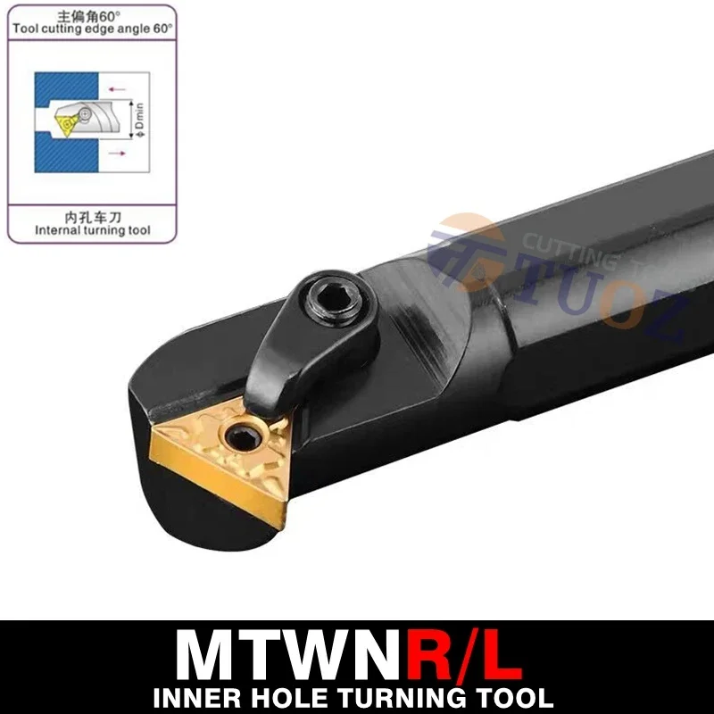 TUOZ S40T-MTWNR16 S40T-MTWNL16 MTWNR16 MTWNL16 S40T 60° 40mm MTWNR MTWNL CNC Internal Turning Tools