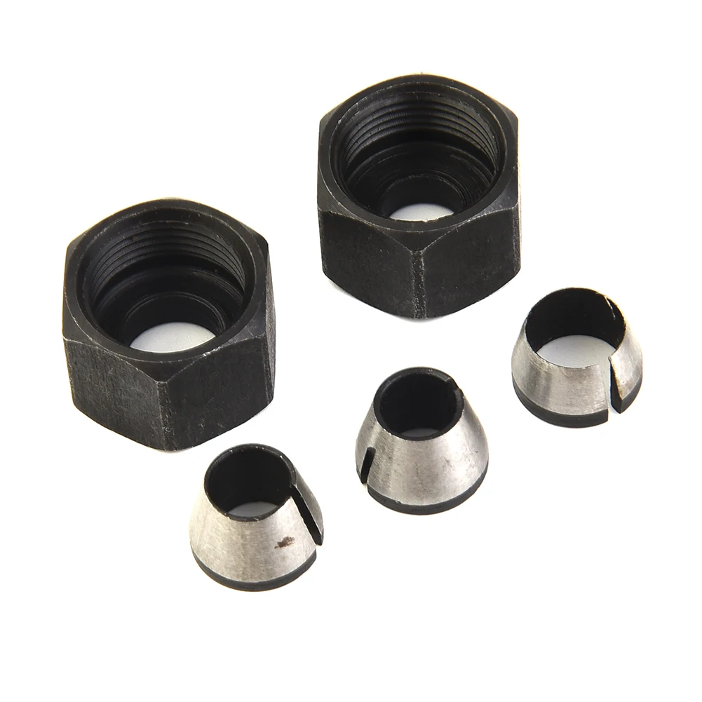 Collet Chuck Set Lima untuk Mesin Perutean dan Ukiran Dirancang agar Sesuai dengan Ukuran Shank Standar Termasuk 6mm