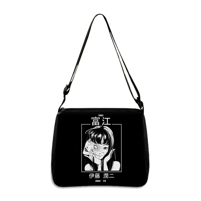 Anime Japanese Manga Junji Ito Tomie Handbag Women Underarm Bags Canvas For Travel Messenger Bag Portable Crossbody Bags Gift