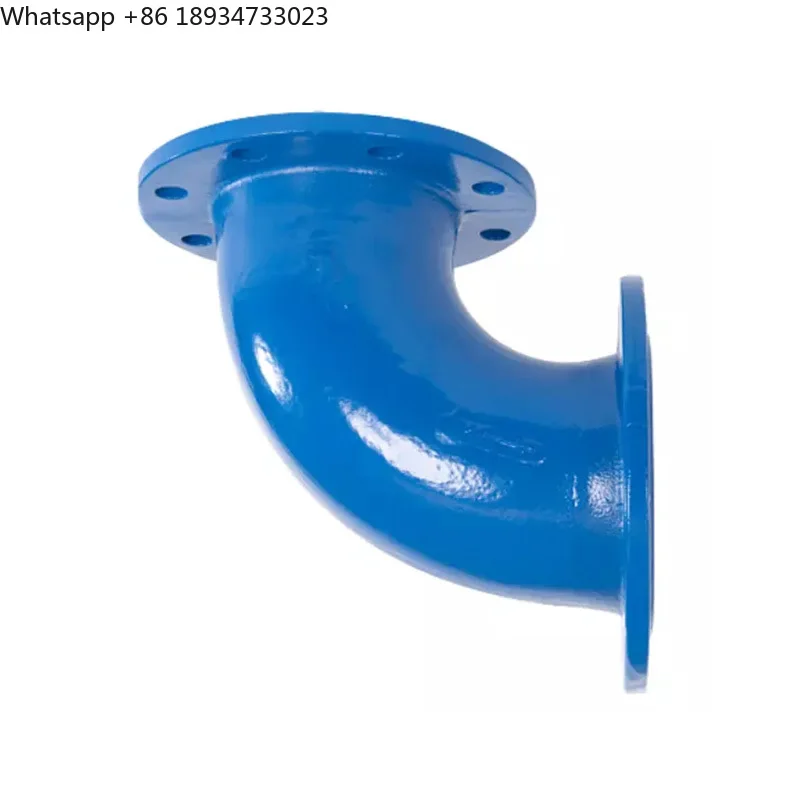 Factory Supply Ductile Iron Pipe Fitting Bend Double Flange 90 Deg Elbow