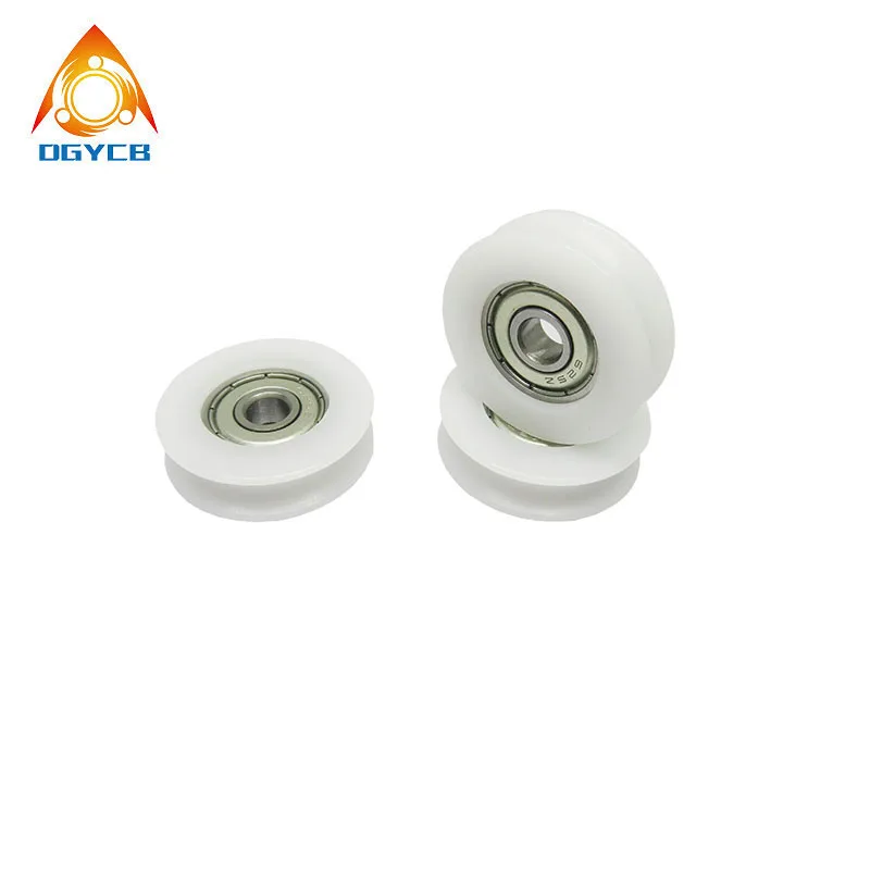 4pcs 625ZZ Coated POM U Groove Bearing Roller 5x25x7 BSU62525-7 OD 25mm Line Lifting Wheel 5*22*7 Door Window Plastic Pulley