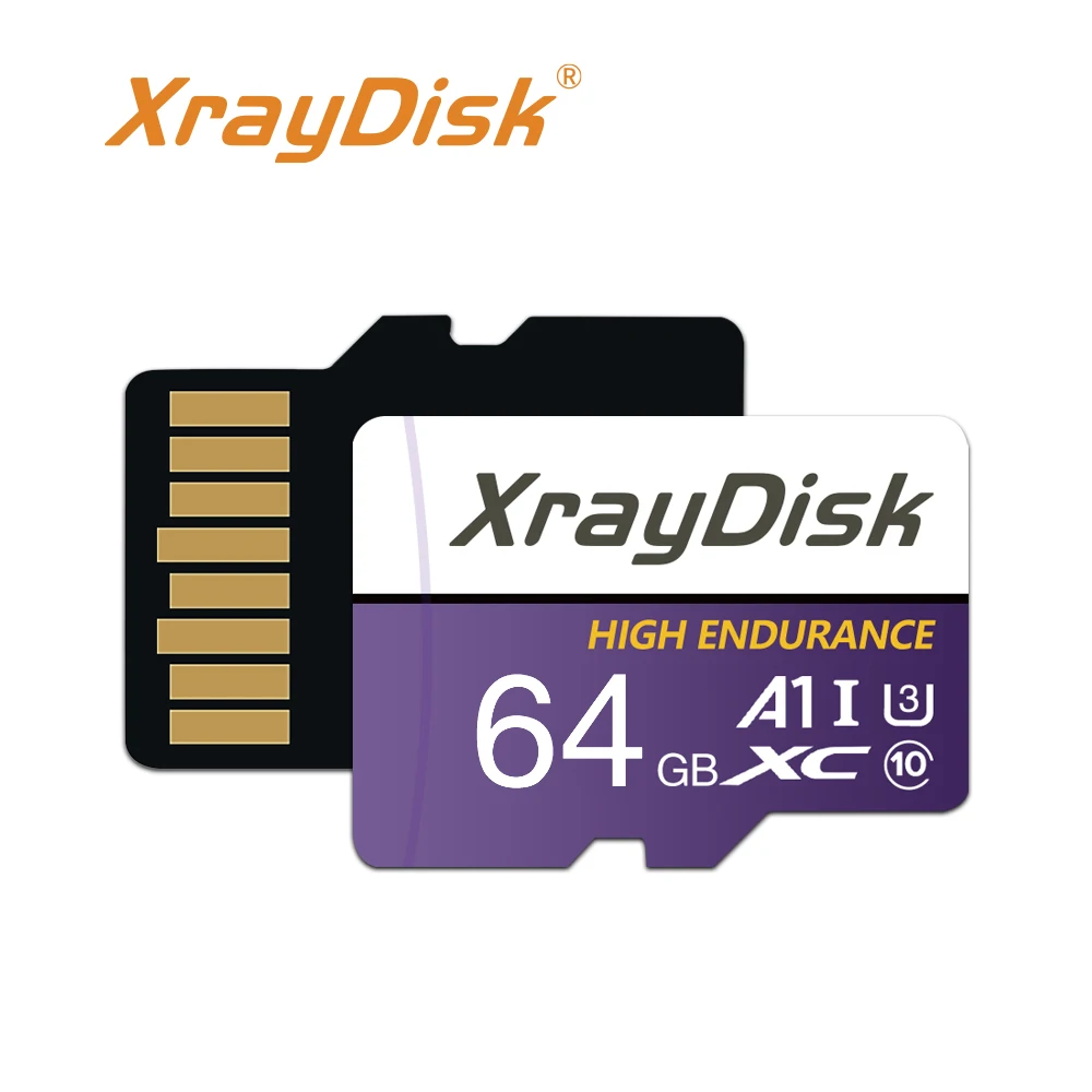 Karta pamięci Xraydisk TF 64G 128GB 256GB Karta pamięci High Speed z adapterem A1 U3 Klasa 10 V30 do telefonu/kamery/Dash