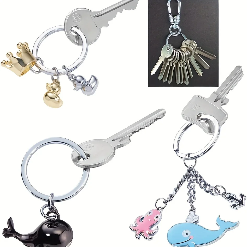 10/20/40 قطعة حلقات المفاتيح سبليت Keyrings ، حلقات المفاتيح السائبة ، حلقة المفاتيح المسطحة سبليت حلقة رئيسية للمنزل مفاتيح السيارة حقيبة معلقة Accessori