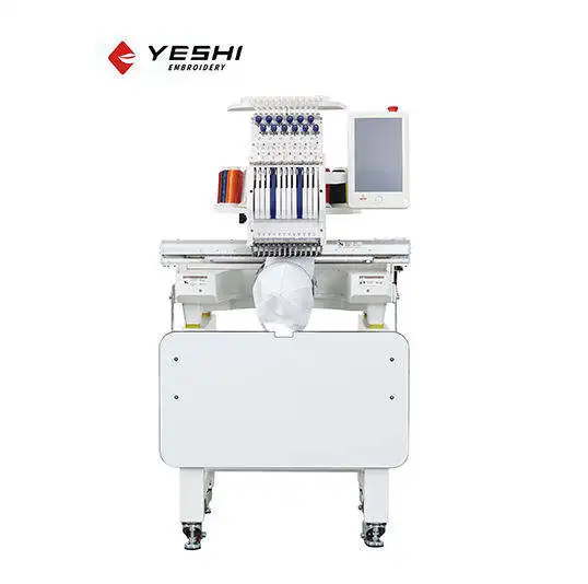 Yeshi 5 Years Warranty Free Instruction New Model Single Head 9-12-15 Needles Caps and Garments Computerized Embroidery Machine