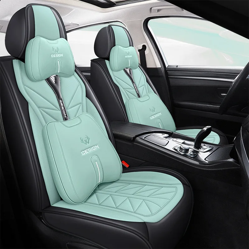 3D Seats Car Covers Automobiles Seat Covers Protector PU Leather Front and Rear Full Set Universal car seat cover