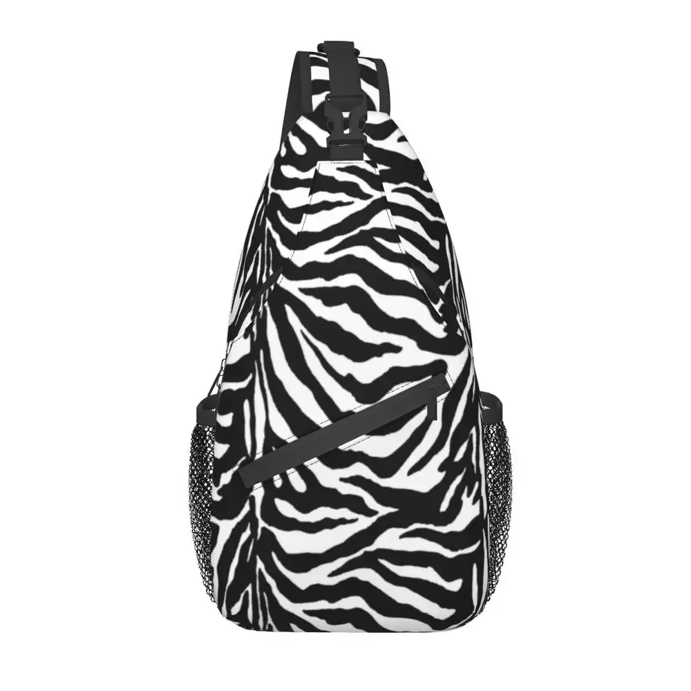 

Casual Zebra Stripe Animal Print Pattern Sling Bags for Traveling Men's Wildlife Chest Crossbody Backpack Shoulder Daypack