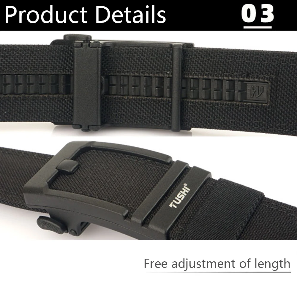 TUSHI Militär Neue Gürtel Für Männer Robuste Nylon Metall Automatische Schnalle Polizei Duty Gürtel Taktische Outdoor Gürtel IPSC Zubehör – Detail 8