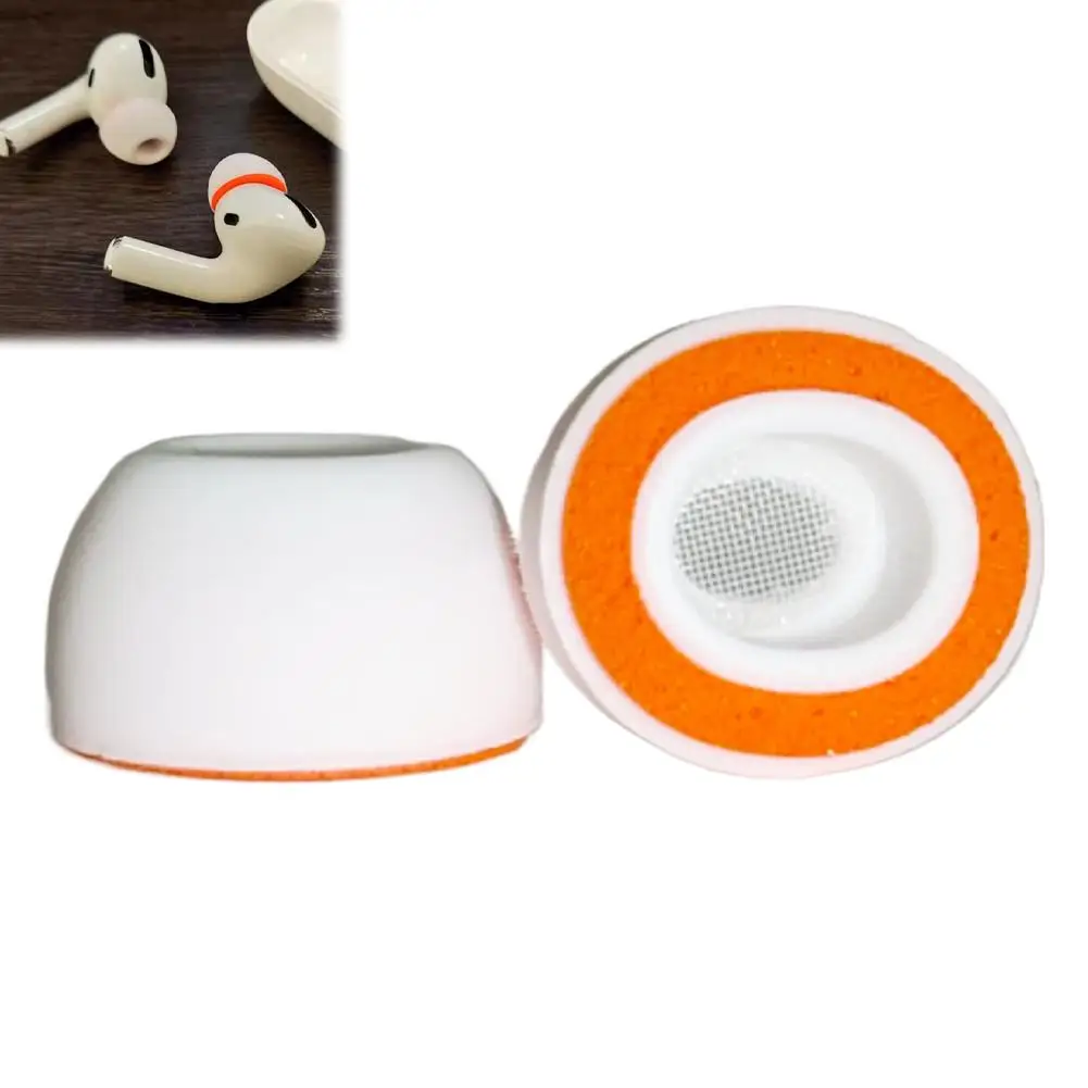 Memory Foam Ear Pads Eartips for AirPods Pro 3 Wireless Bluetooth Earphones Covers Earpads Eartips Silicone with Sponge 2pcs