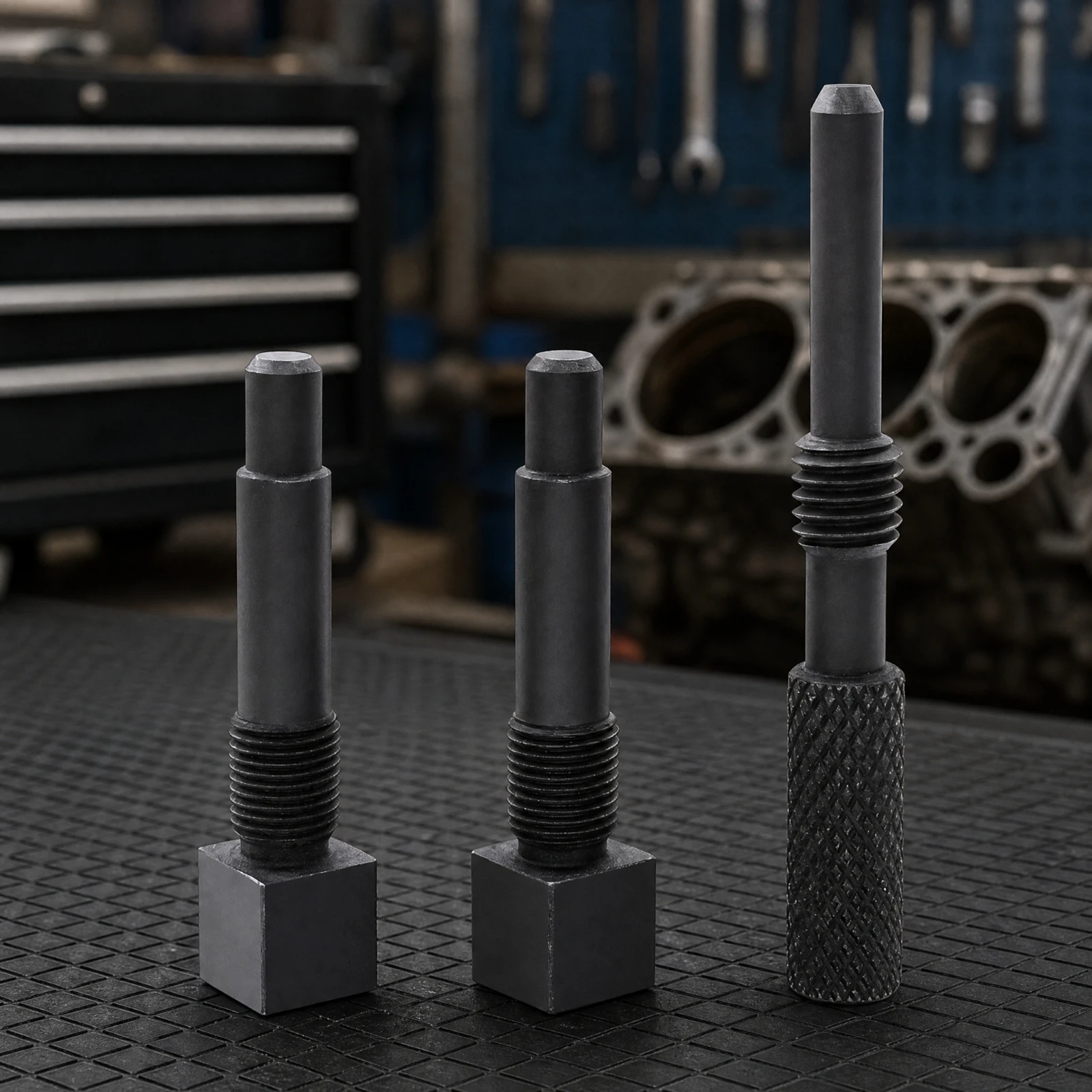 3 Pieces Automotive Engine Timing Tool Precision Engine Timing Tool with Cylindrical Shafts Threaded Wear Resistant