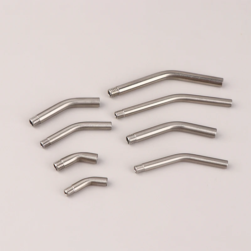Threaded Hollow Bent Tube SS304 Stainless Steel For Sprayer Spout CNC Nozzle Knife Holder Outlet Extension Pipe