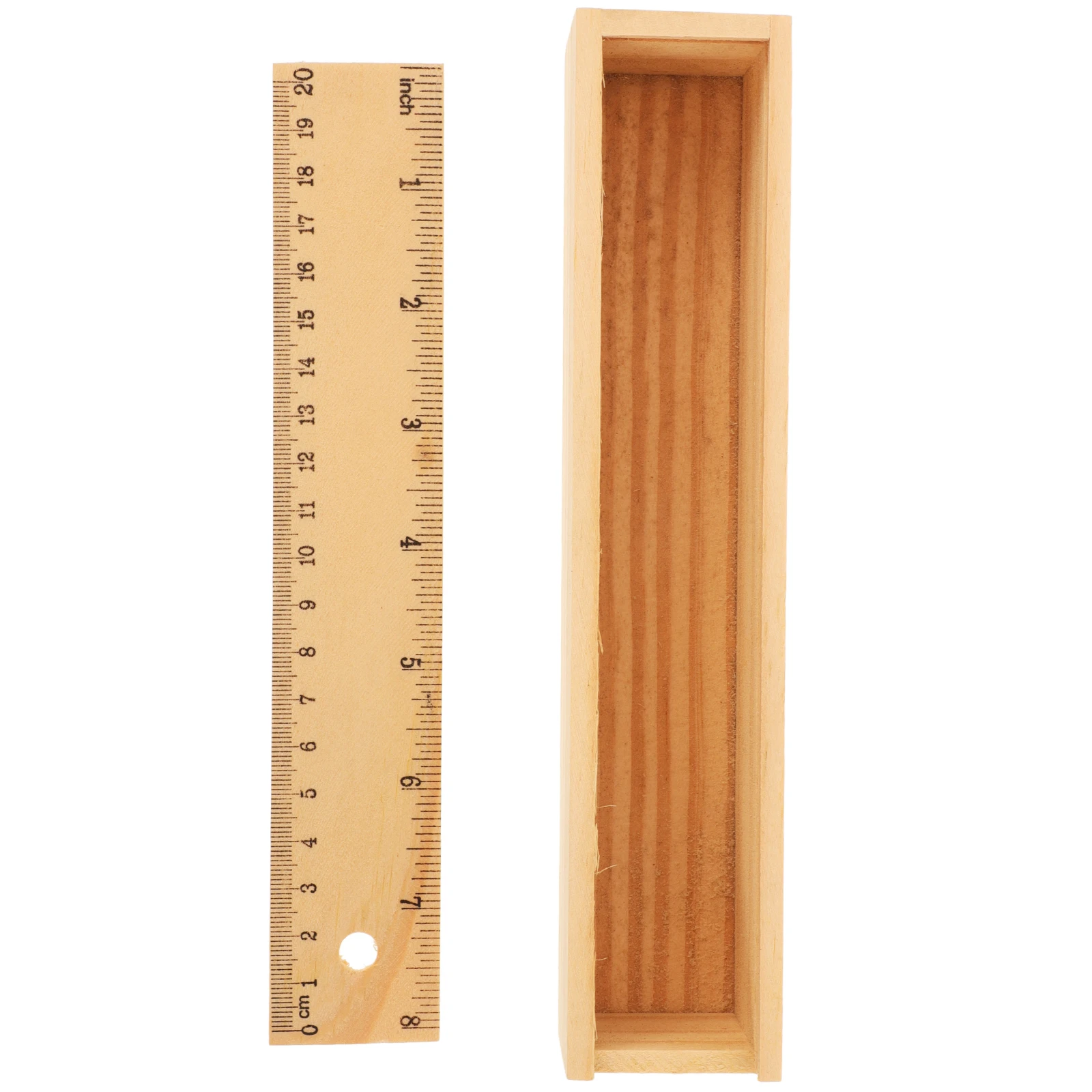 

Sturdy Wooden Pencil Case Large Capacity Eco-Friendly Stationery School Pen Storage Drawer Wood Craft Organizer Gift