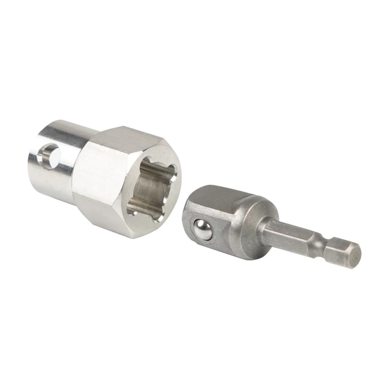 ABPP-Adattatore per punta da trapano adattatore per trapano a batteria con punta a bussola da 1/2 pollice per manovella per martinetto per rimorchio