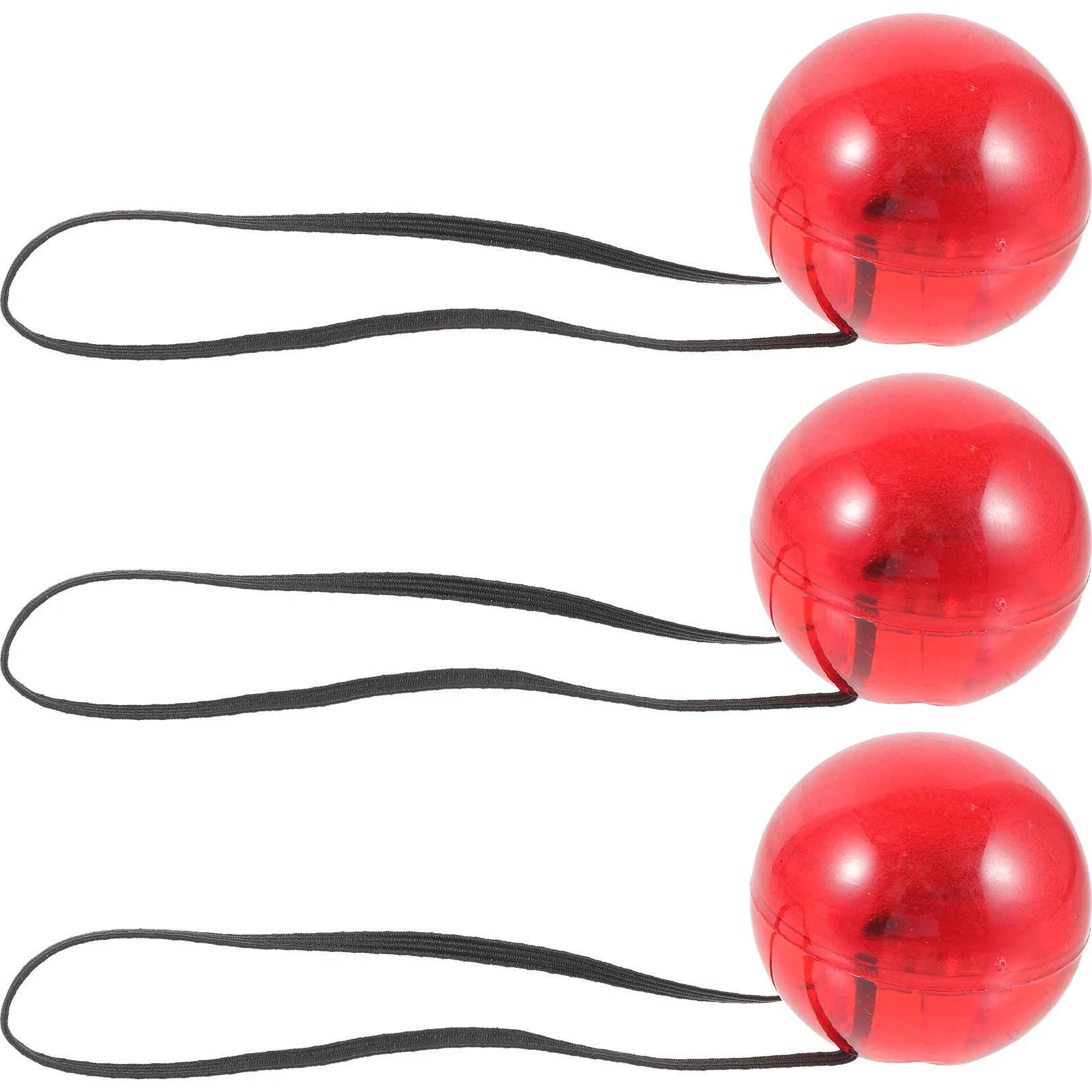 

3 Pcs Red Clown Nose Plastic Party Child Decor Glowing Red Clown Nose Prop Fun Performance Festivals DIY Decoration