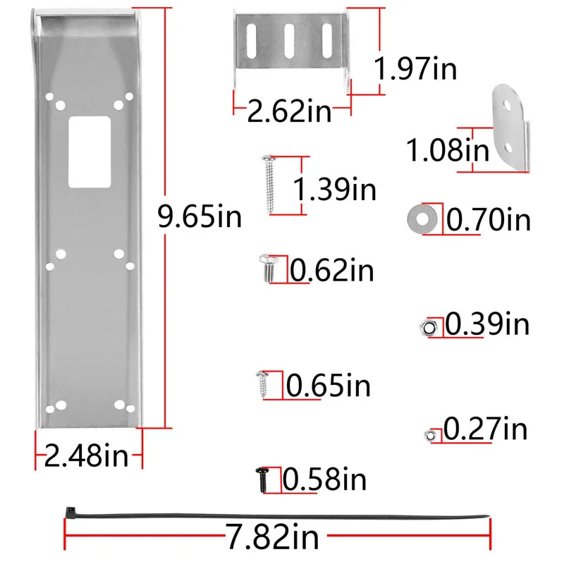 LSS-2 HD Skimmer Transducer Mounting Bracket,Silver,For LSS-2 HD Skimmer Transducer, Replacement Part Number: 000-10874-001