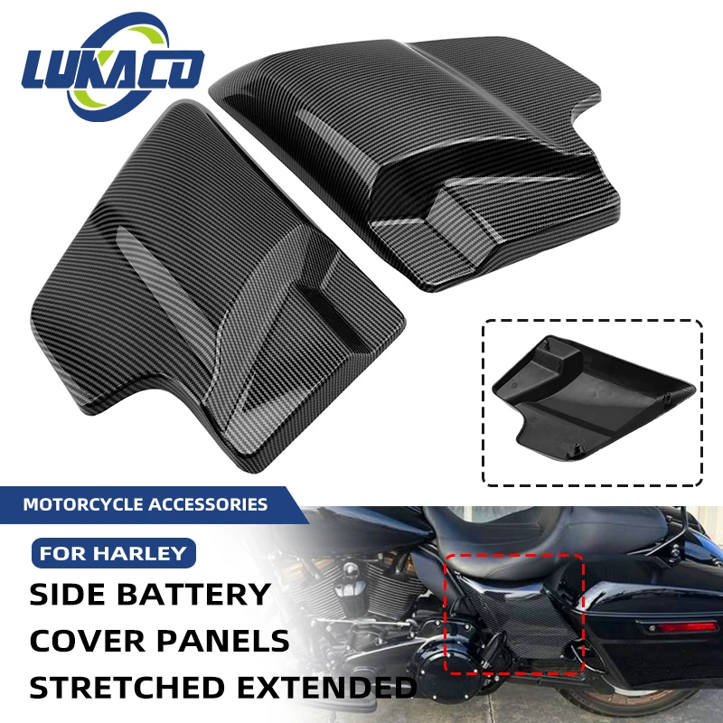 

Motorcycle Accessories ABS Left & Right Battery Fairing Side Covers For Harley Touring Electra Street Glide Road King 2009-2023