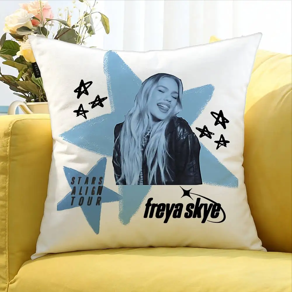 F-Freya Skye Singer World Various Sizes Square Pillow Case For Car Home Bedchamber Decor