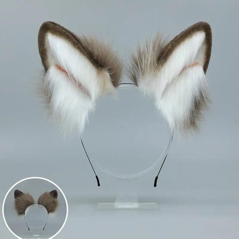 Simulación animales N5KB Shiba inu orejas diadema Toya cosplay cola para vacaciones