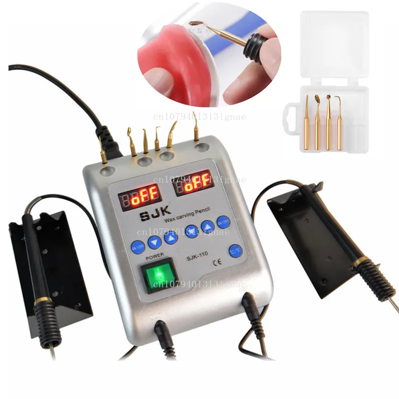 

Double Pen Electric Waxer Wax Knife Engraving Dental Lab Equipment Electric Waxer Engraving Knife Contains 6 Wax Tips with Pen