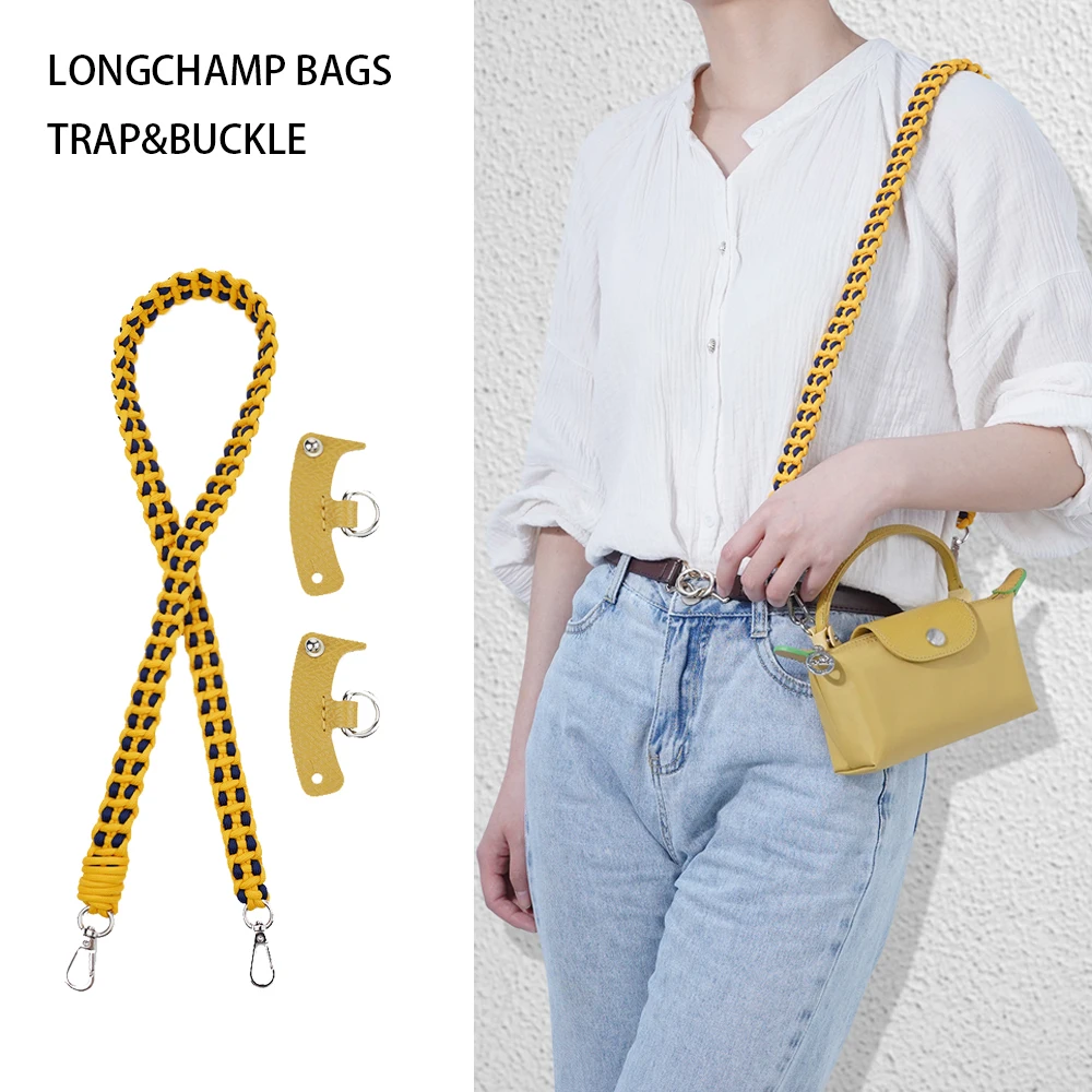 Hand Woven Shoulder Bag Strap For Longchamp Bag Modified Strap Rope Free Punching 95cm Crossbody Shoulder Strap Accessories