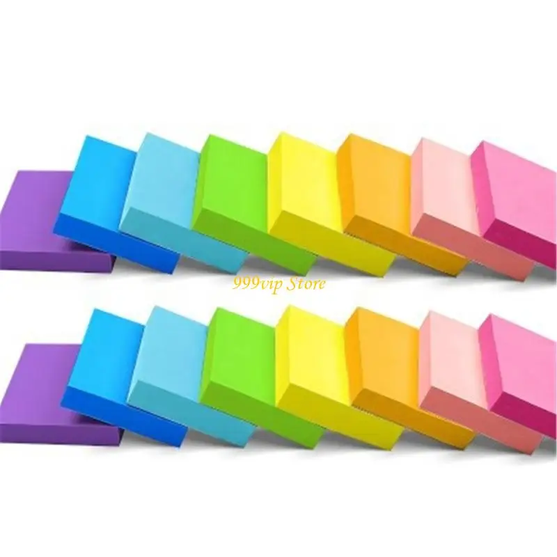 C90C 8 PCS Note Pad Notes Sticking Notes Pad Memo Memo Memo Pad สีสันสดใสแผ่นยึดติดกาวสำหรับคนงานออฟฟิศ
