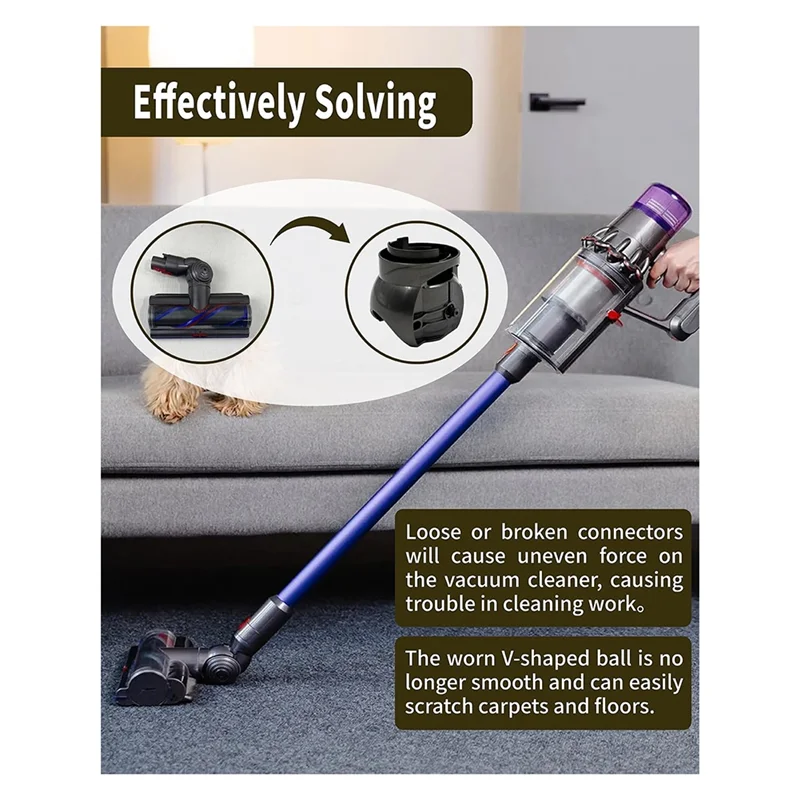 

ABLD для Dyson V10 V11 V15, вакуумные насадки, 100 Вт, всасывающая головка с прямым приводом + адаптер разъема V-образного шара колеса
