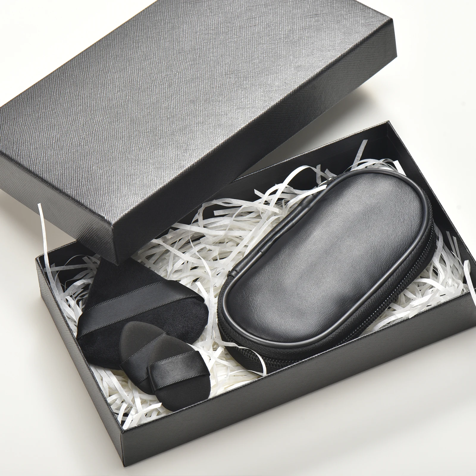 Pudełko upominkowe z 10 mini pędzlami do makijażu, przenośnym zestawem do makijażu Puff Travel, świątecznym zestawem upominkowym