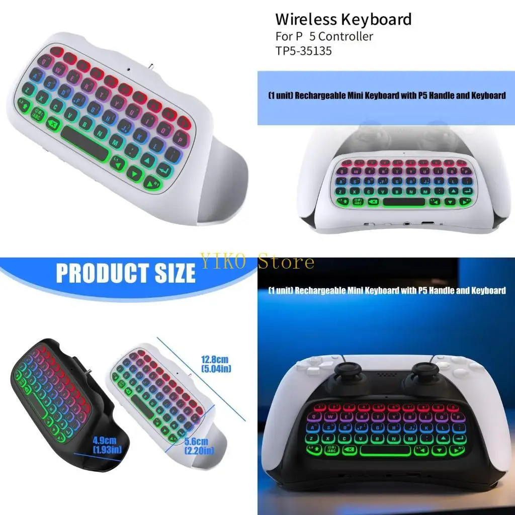 

K32C Ergonomic Design Comfort Typing Mini Keyboard For Controller Rechargeable Battery Built In Speaker And Microphone