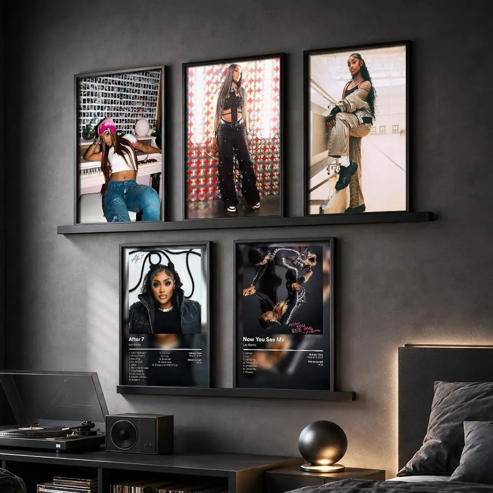 L-Lay Bankz Album Music Painting Calligraphy Canvas Poster Hallway Bedroom Living Room Home Bar Decoration Interior Wall