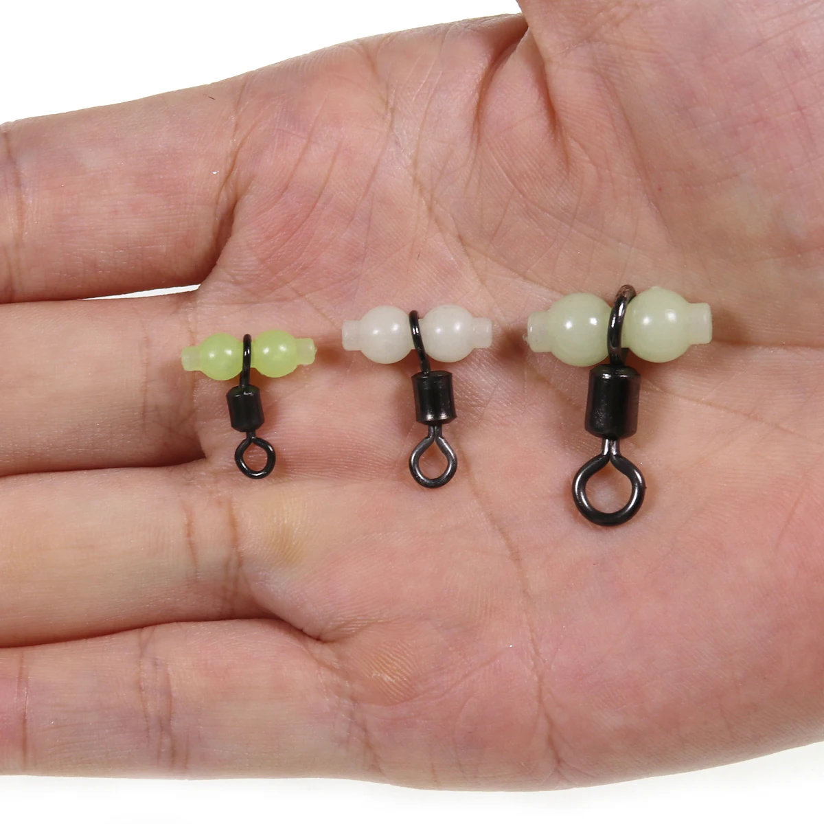 Esmerillon 3 vías con cuentas luminosas – Conector swivel para anzuelo - imagen 5