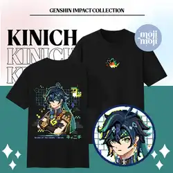 KINICH Genshin Impact Shirt Gaming Tshirt Natlan Dendro Pixel Art Anime Shirt Retro Art Ajaw Fan