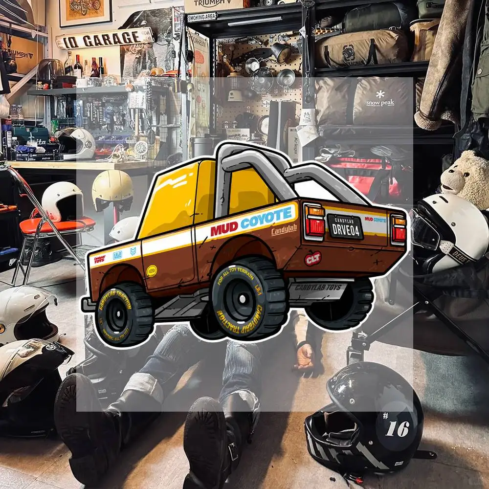 Mud Coyote Waterproof Vinyl Stickers for Car Motorcycle Bike Skateboard Laptop Bottle Phone