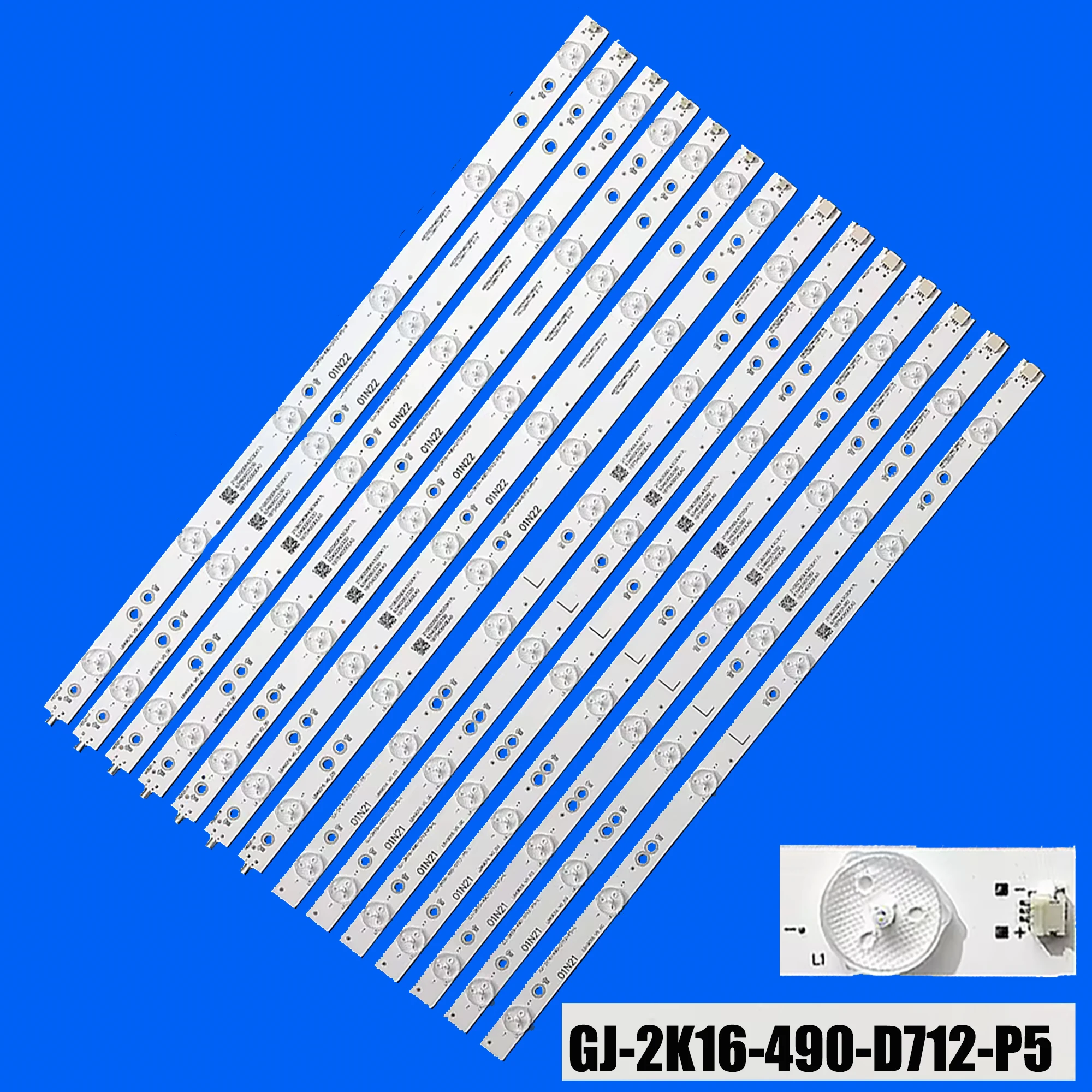 LED Backlight strip for 49PUS6551 49PUS6581 49PUS6401 49PUS6501 49PUH6101/88 49PUS6561 49PUS6501 49PUS7272 LB49016 V1_00