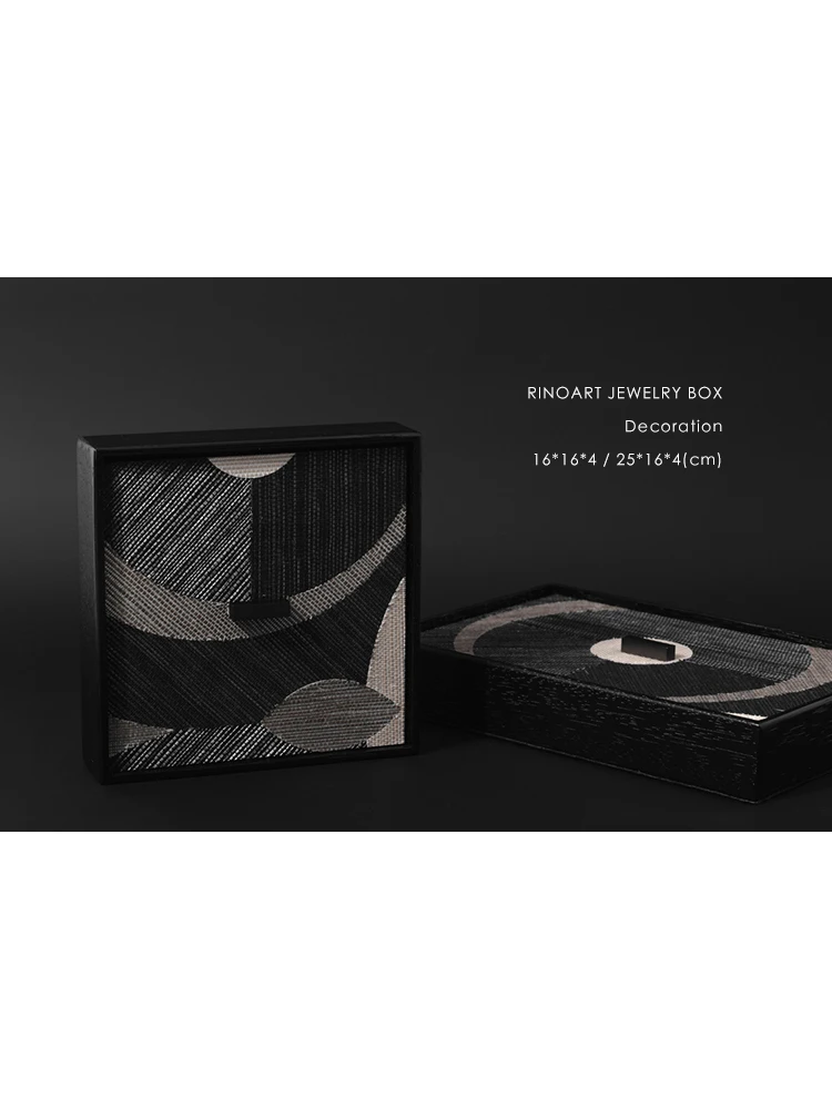 

Bla PU Leather Wooden Jewelry Box Arte Limited Art Series Home Storage Organizer by Ruone Home Beium