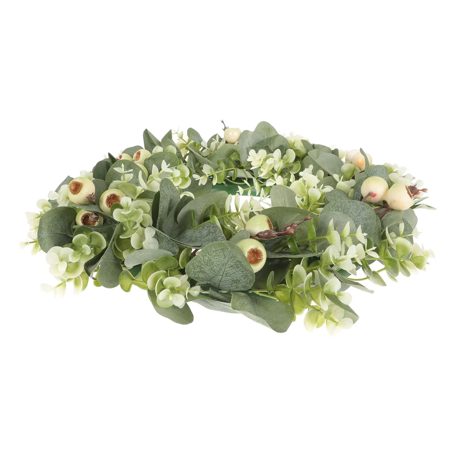 

Simulation Leaf Wreath 12 Inch Green Artificial Spring Wreath for Front Door Wall Decor Festival Party Home Decoration