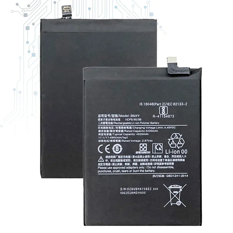 Battery BM4Y 4520Mah Xiaomi Poco F3 For Redmi K40 Pro Mobile Phone Bateira