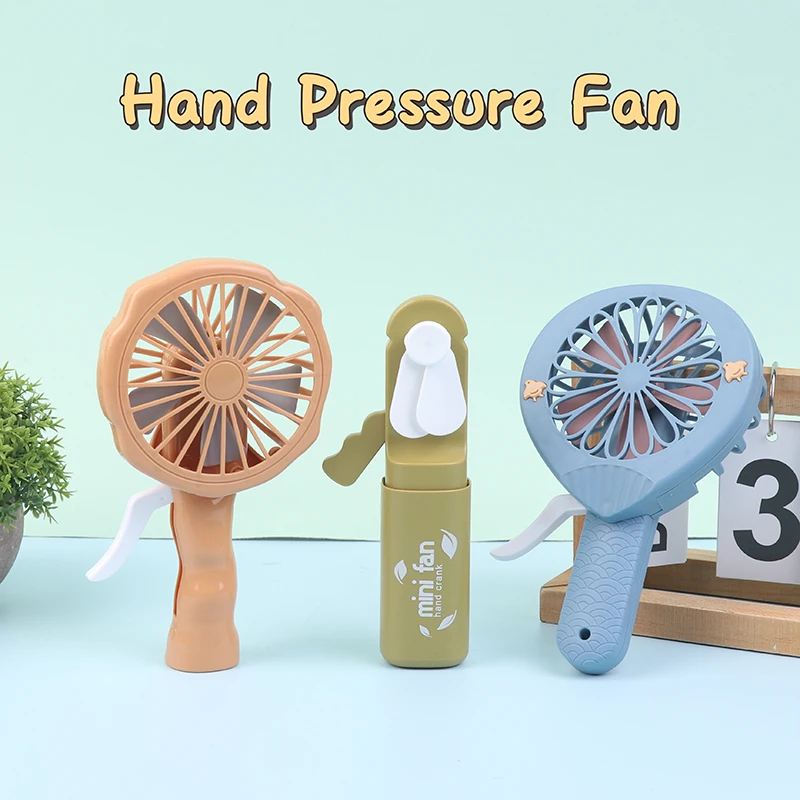 1Pc Portable Handheld Fan Hand Pressure Fan Mini Portable Fan Without Battery Household Cute Fan Cooling Held Fan