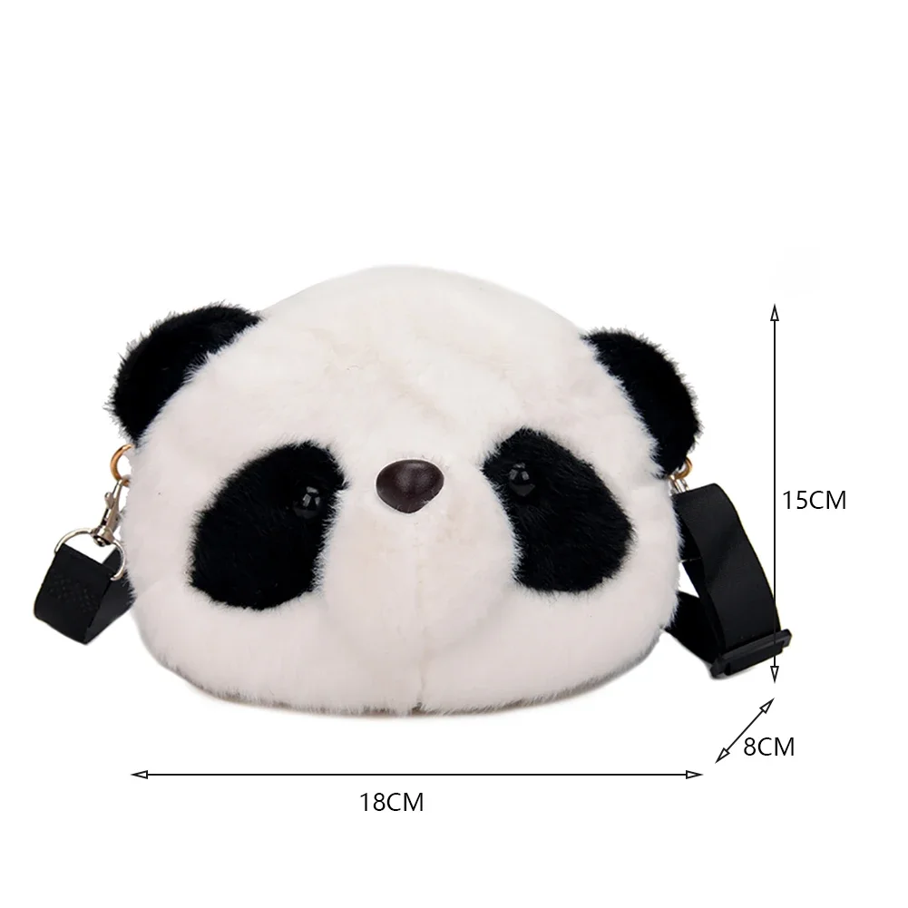 Donne Cute Cartoon 3D peluche Panda borsa a tracolla femminile inverno caldo soffice borsa a tracolla borsa per cellulare borse da viaggio da donna