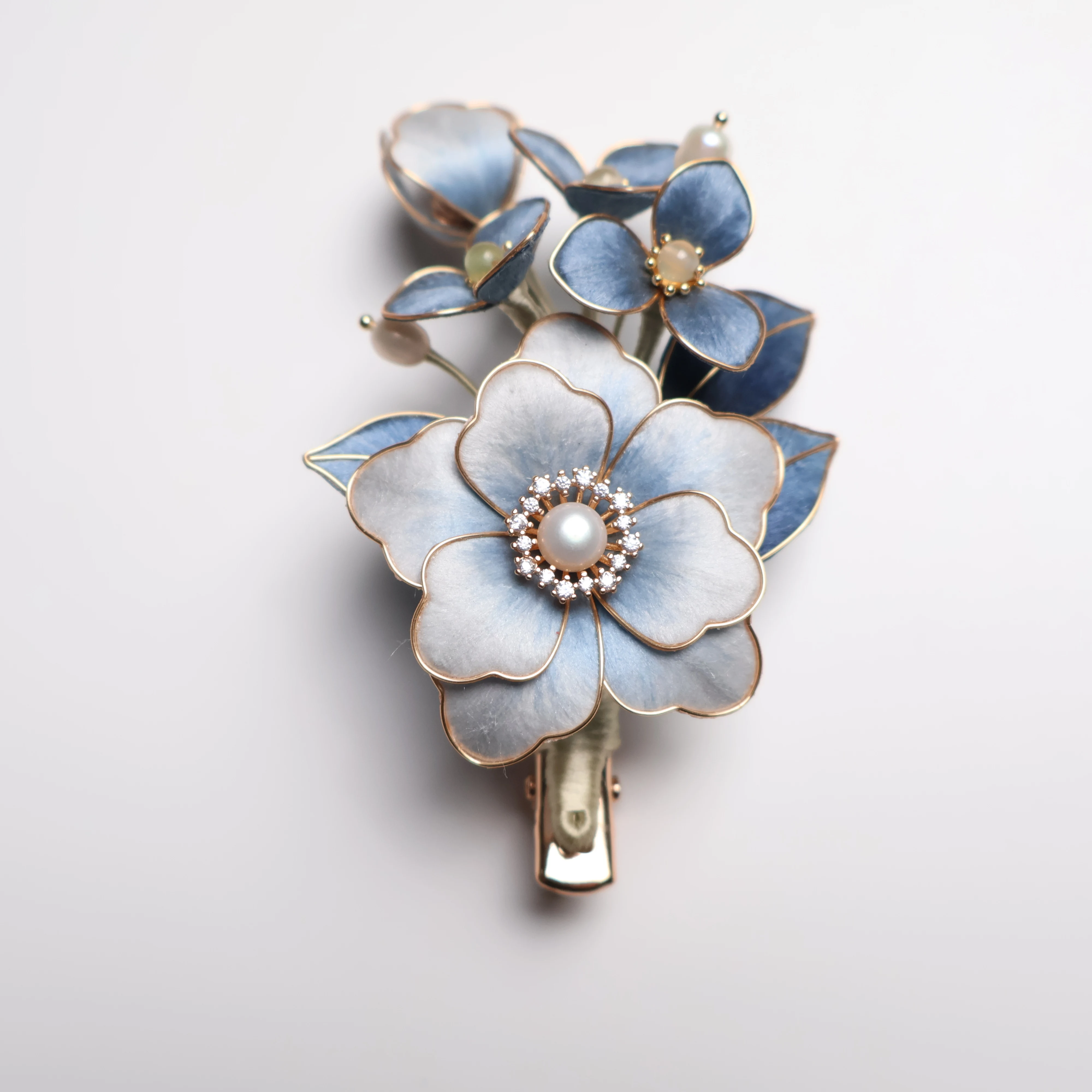 

Yuzhou Velvet Peony Luxury Silk Traditional Chinese Style Ancient Feel Accessories Hair Clip for Women Elegant Fashionable