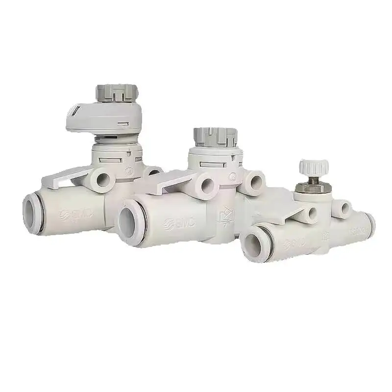 

10pc SMC Pneumatic Speed Regulating Valve Pipeline As1002f-04-06 Straight-Through Throttle As2002f 3002-06-08