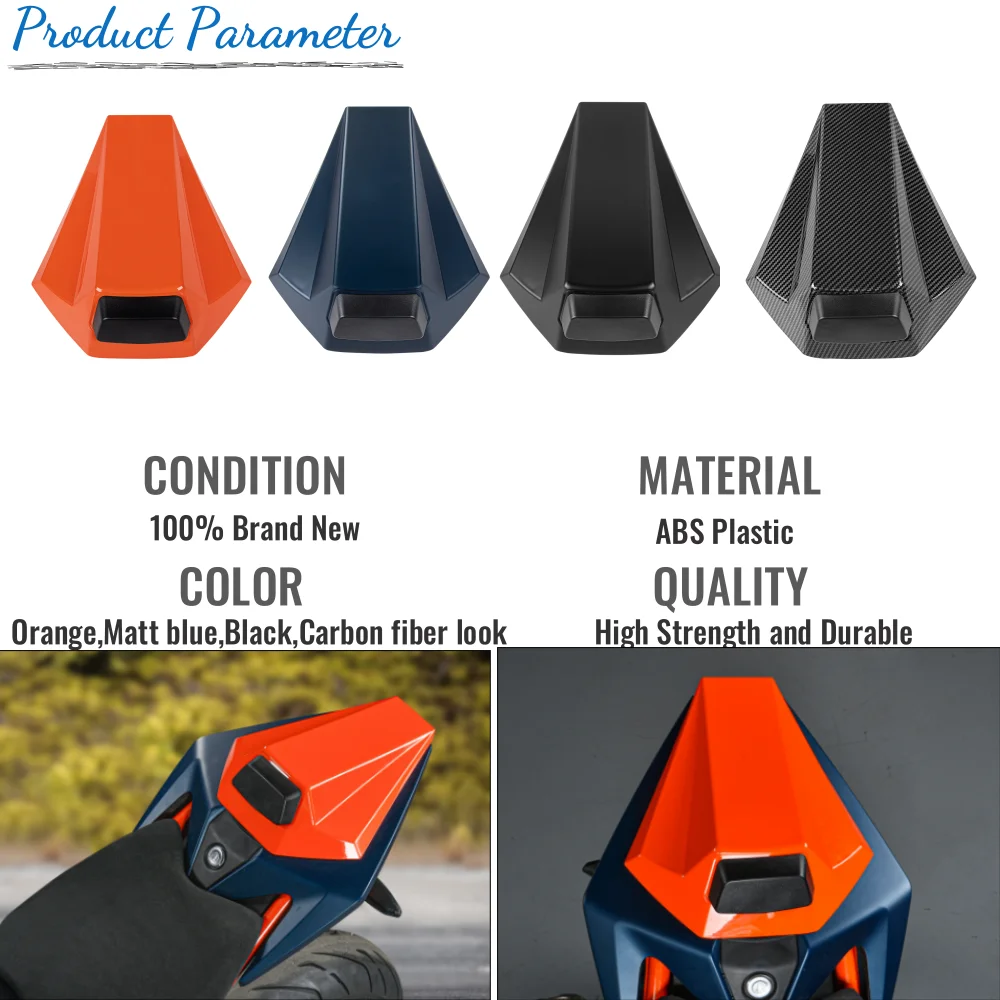 RC 390 Rear Pillion Passenger Seat Cover Fairing Cowl Styler Spoiler for KTM RC390 2022 2023 2024 Motorcycle Accessories