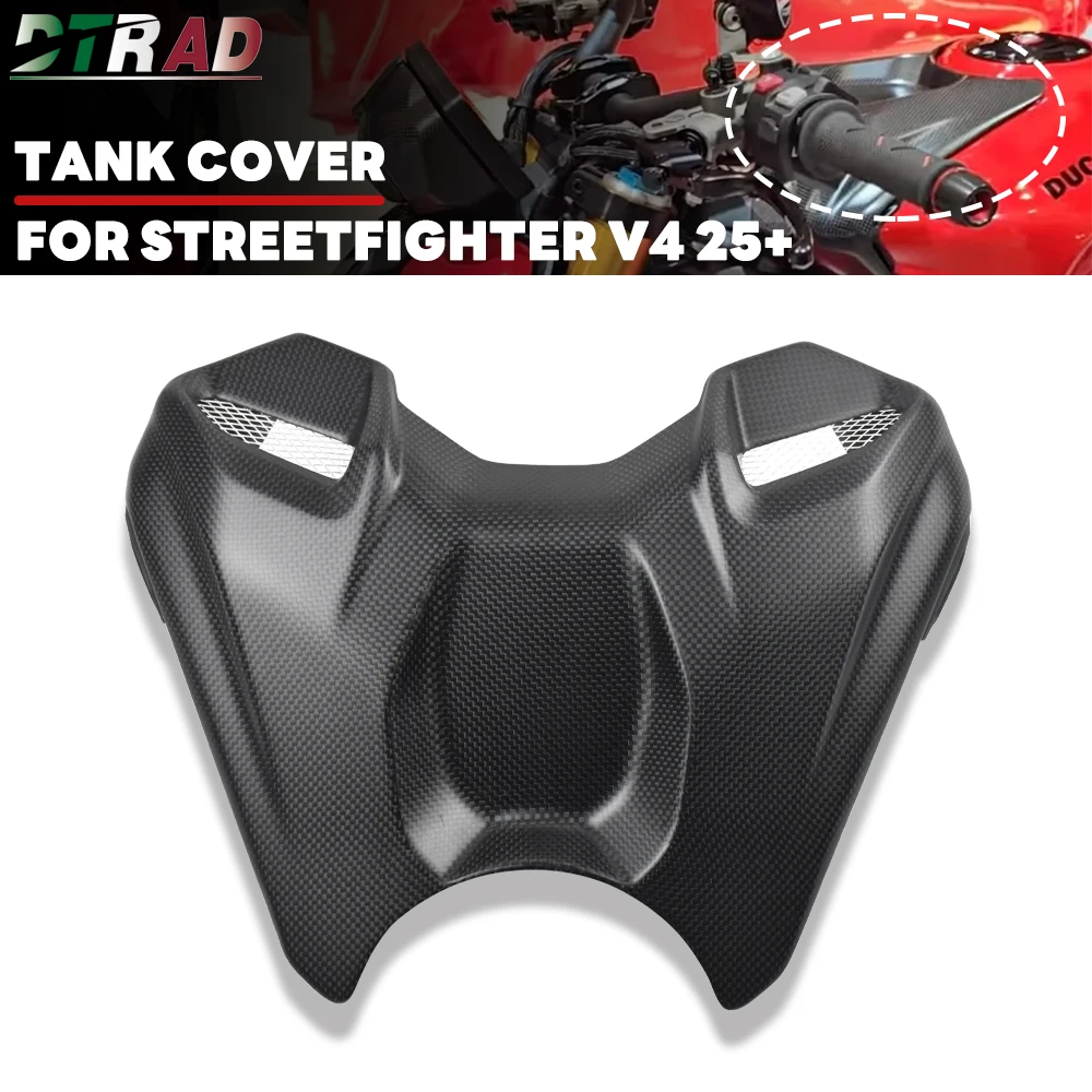 

2025 For DUCATI Streetfighter V4 V4S MY25 2026 Carbon Fiber Fuel Tank Cover Protection Front Upper Tank Airbox Caps Fairing Kits