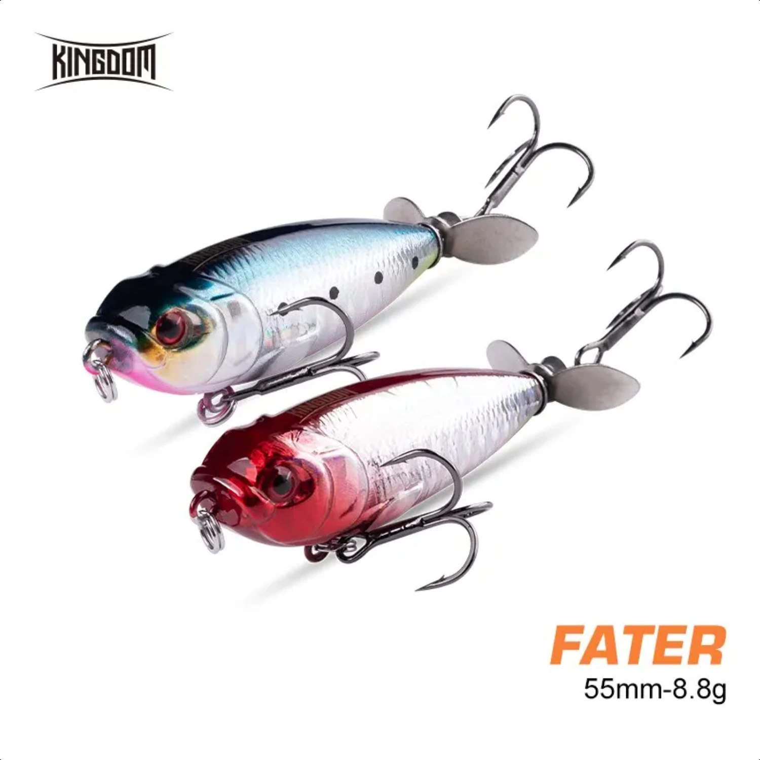 

High-Quality Propeller Pencil Bait Fishing Lure for Topwater Action - Lightweight 8.8g, 55mm Wobbler with Hard Artificial Design