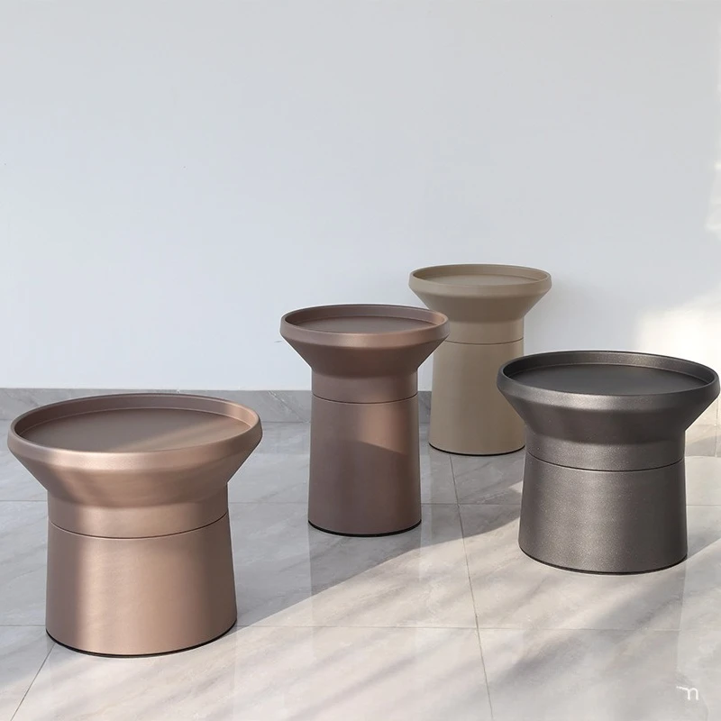 

Nordic combination modern simple living room home tea table, Internet celebrity round coffee table storage table