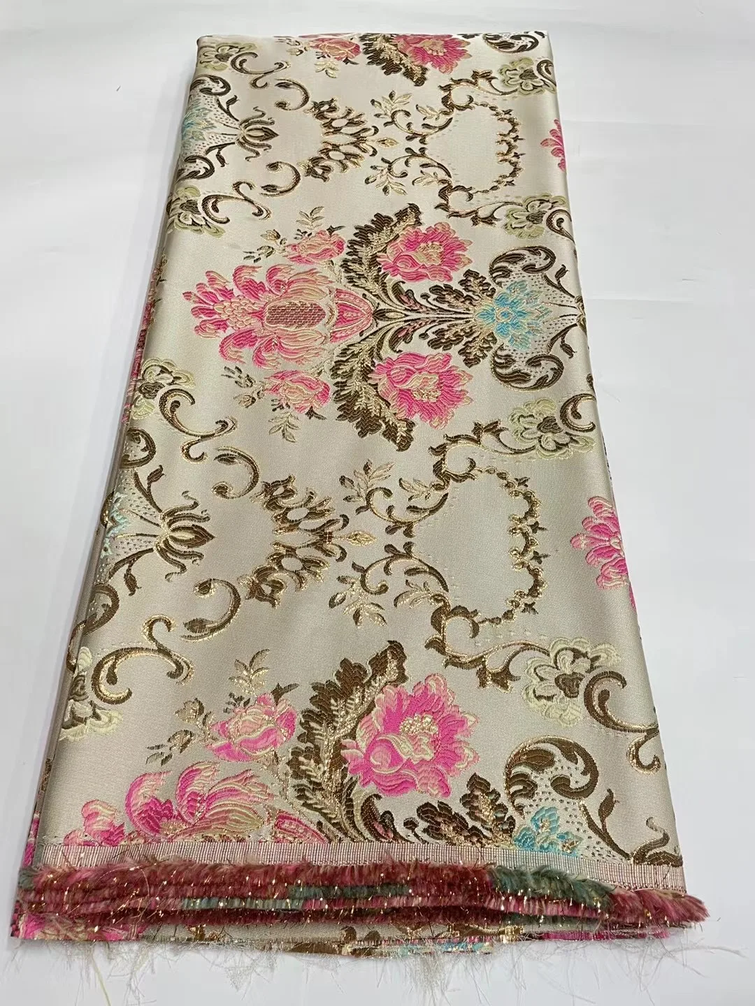 Classical African Jacquard Brocade Lace Fabric 2022 High Quality French Nigerian Lace Fabric For Wedding Prom Dress Sew LJK22164