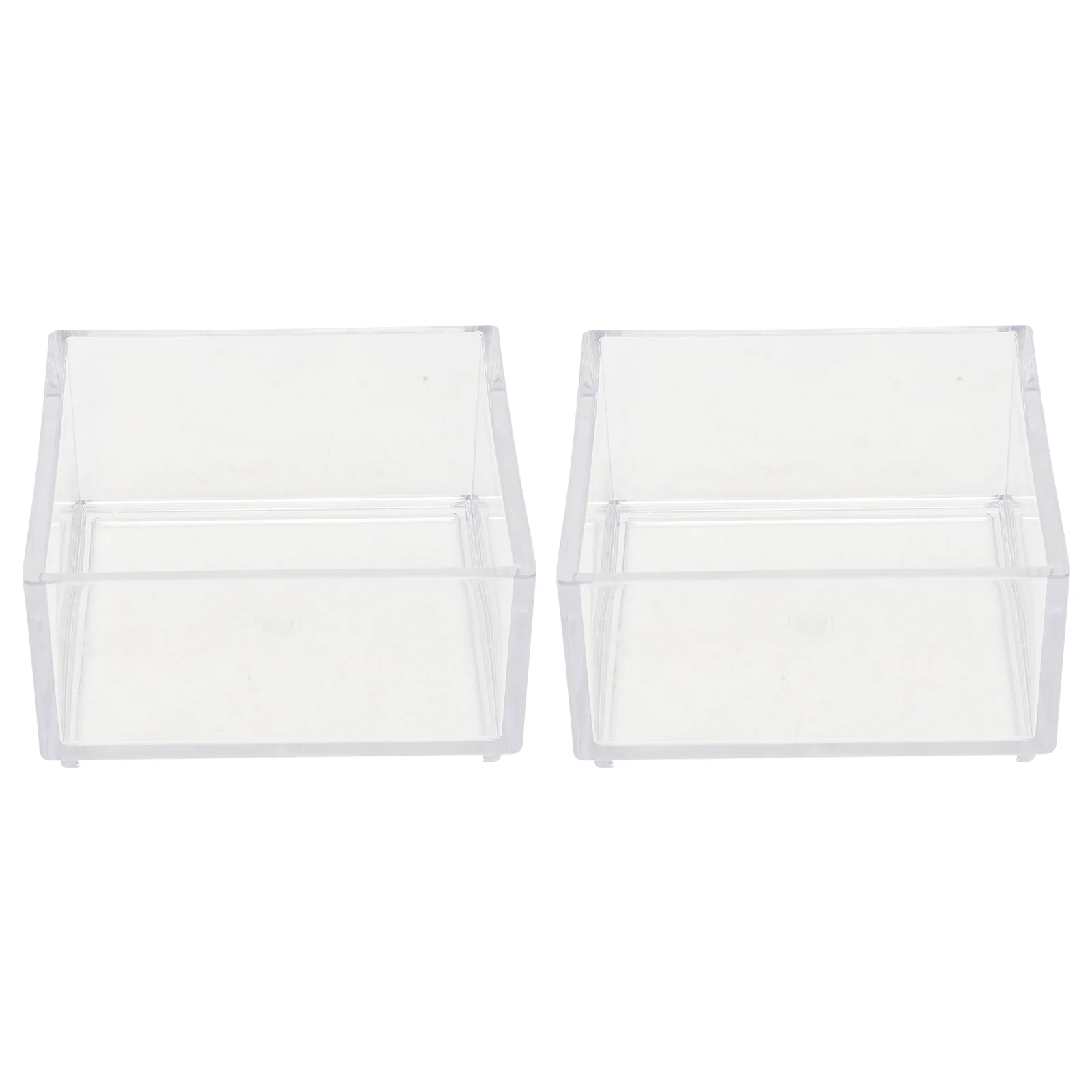 

2Pcs Pet Feeding Bowl Acrylic Reptiles Bowl Thickened Nonporous Design Smooth Safe for Reptiles Food Water Container Hamster