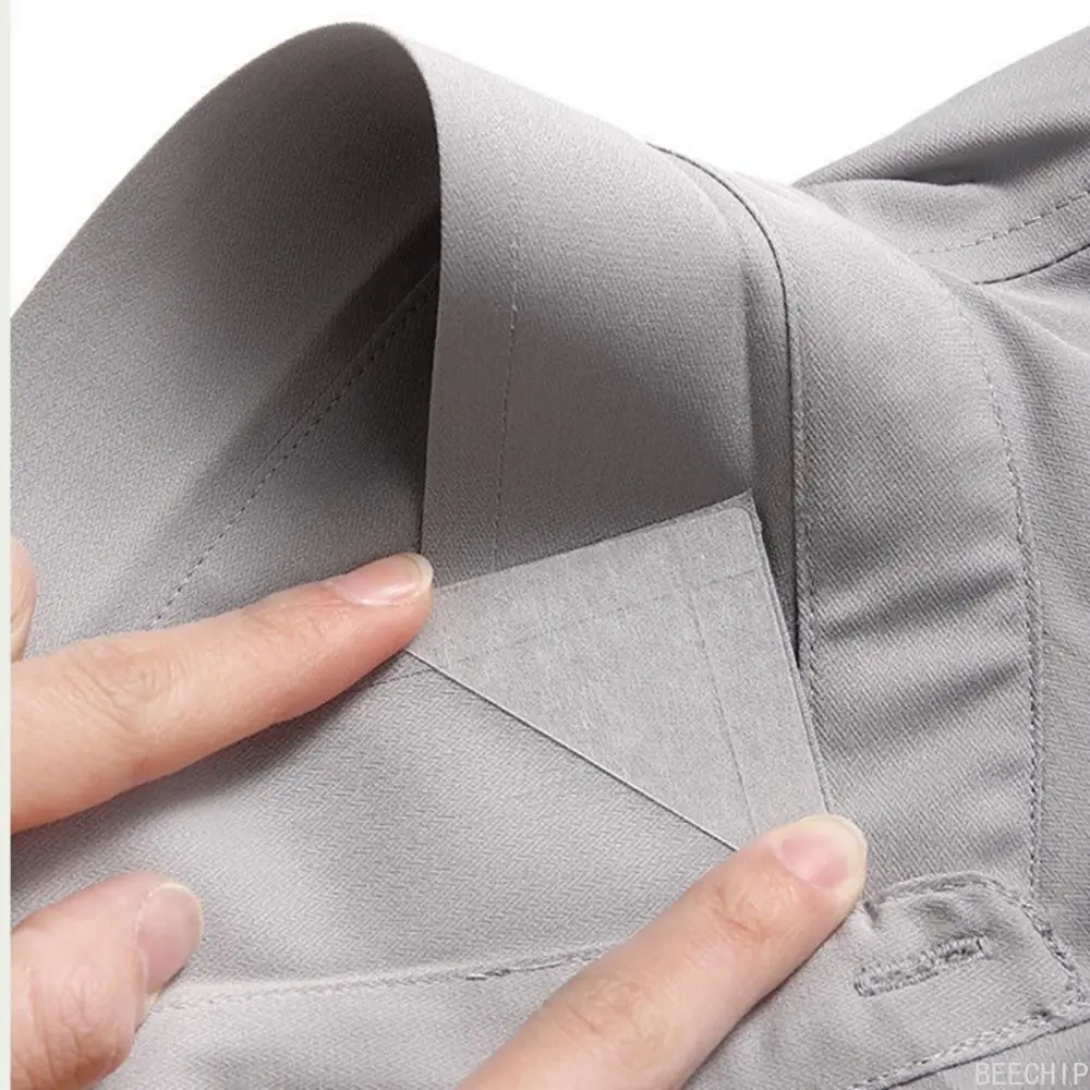50 Peças de Almofadas Autoadesivas para Fixação de Colarinho, Fita para Estilização de Colarinho, Protetores de Gola de Camisa que Não Deformam, Almofadas de Suporte para Colarinho de Camisa