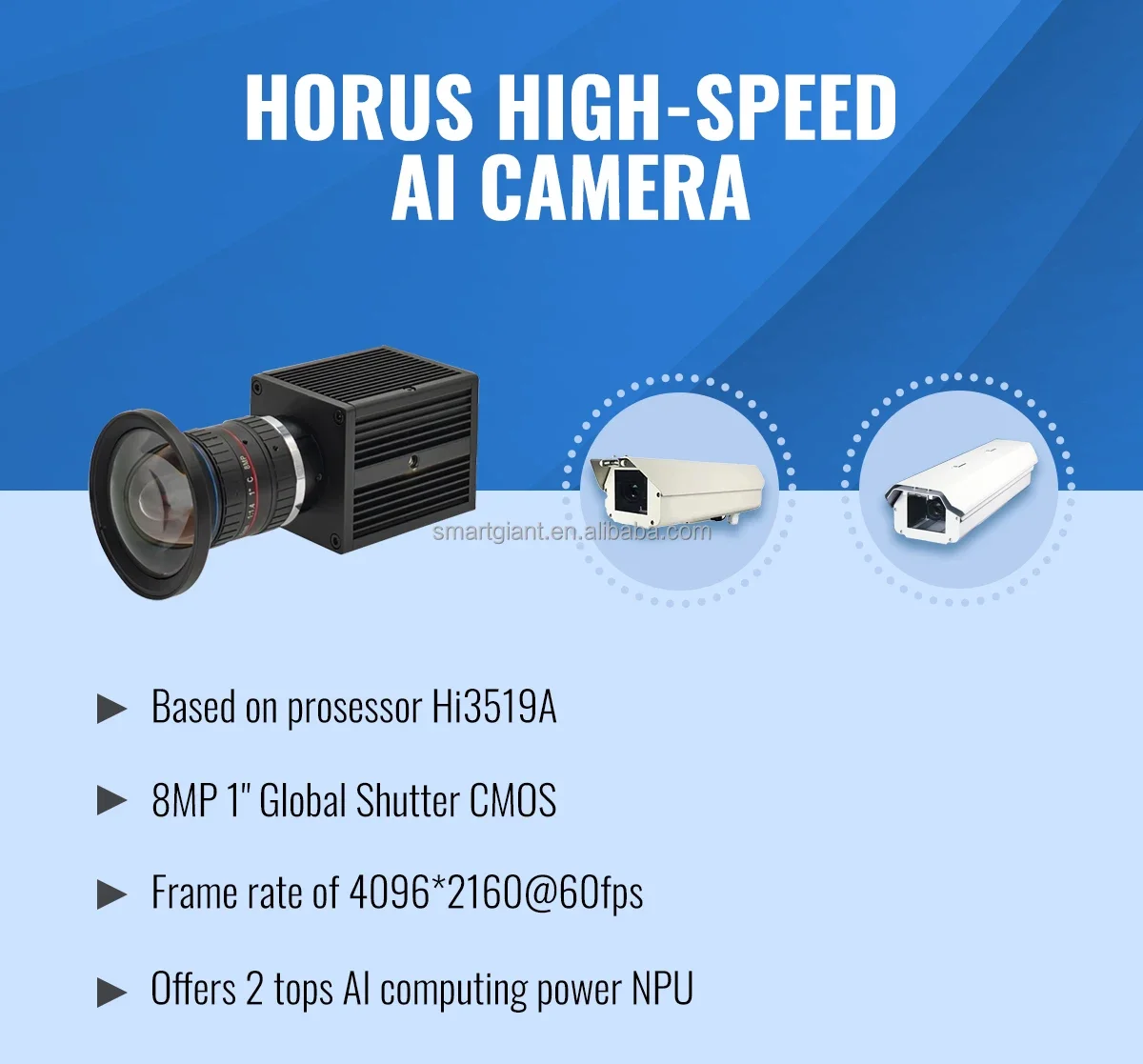 고속 프레임 50fps/120fps 네트워크 카메라 Hi3519A 알루미늄 케이스 포함