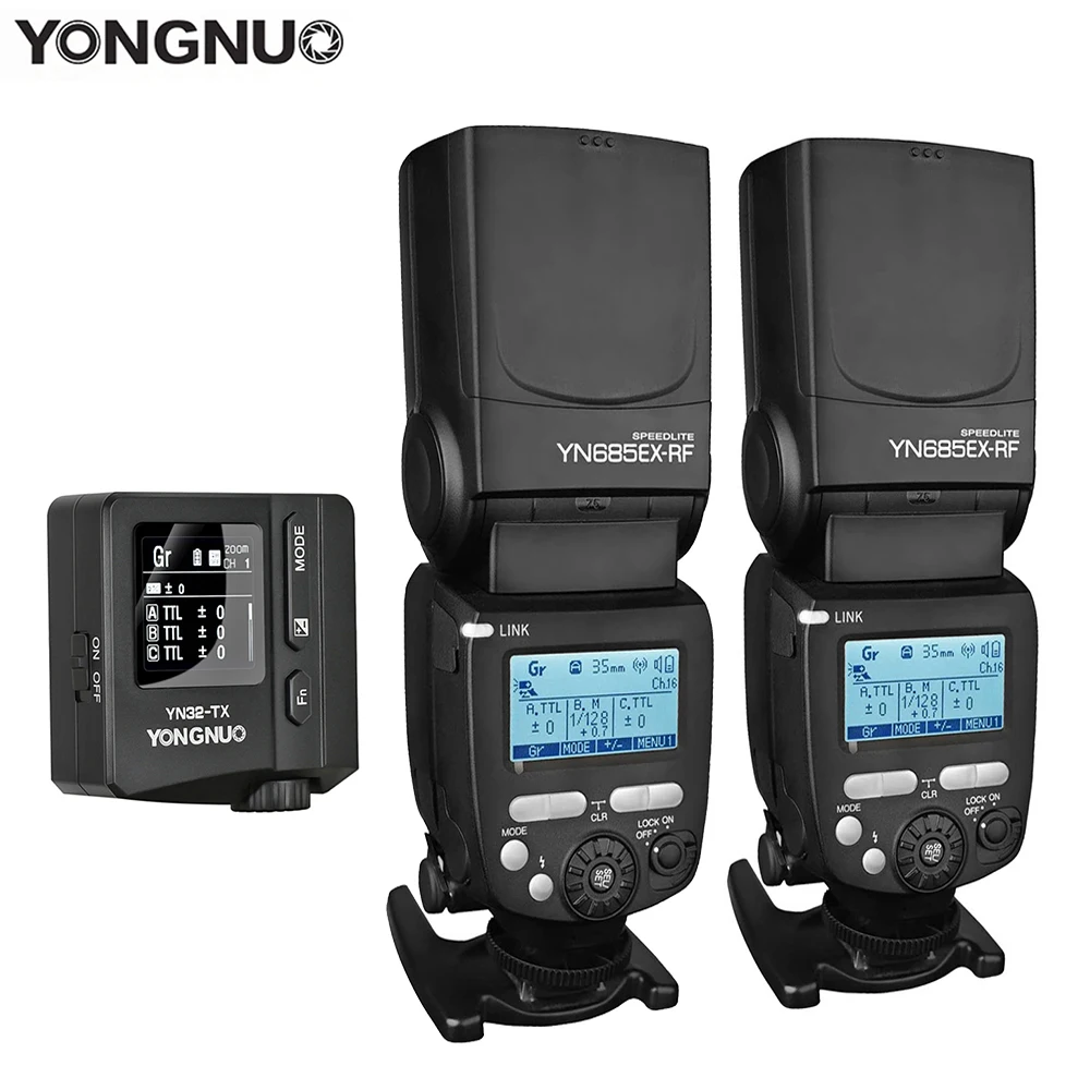 

YONGNUO YN685EX-RF TTL HSS Speedlite 2.4G GN60 1/8000s YN685 YN32-TX Wireless Trigger for For Sony Camera F32M F60RM F60M Flash