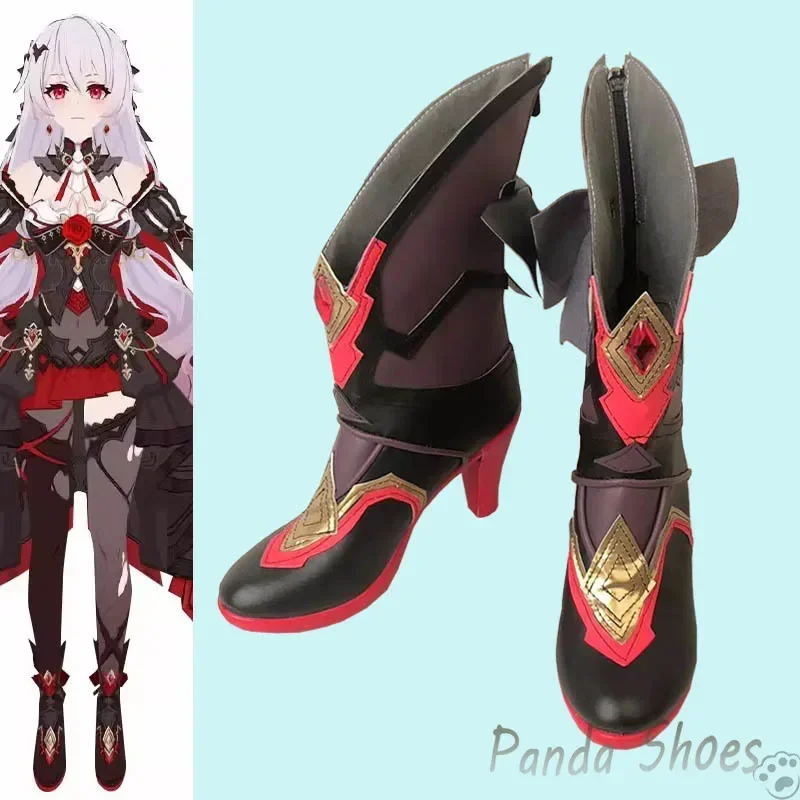 

Honkai Impact 3rd Theresa Обувь для косплея Аниме Игра Cos Длинные сапоги Косплей Костюм Опора Обувь для вечеринки на Хэллоуин