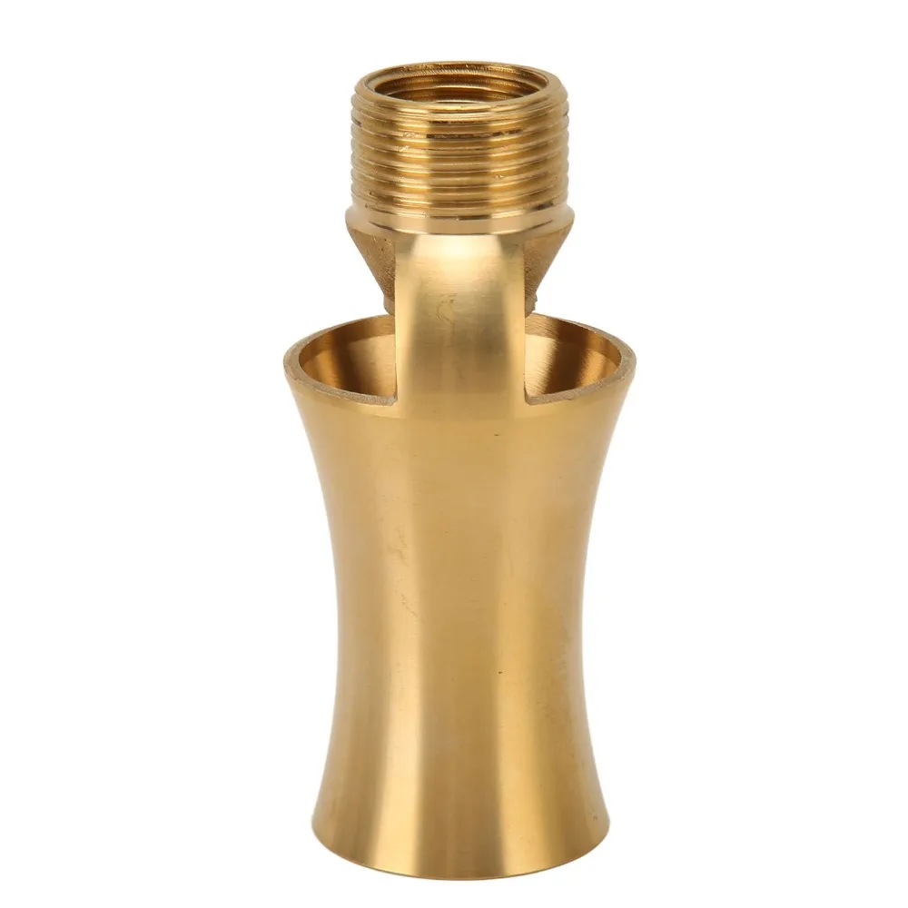 Brass Pond Water Fountain Nozzle G1/2 Female To G3/4 Male Thread Gold Water Fountain Sprinkler G1/2 Male Thread